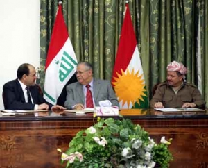 Al-Maliki, Talabani et Barzani